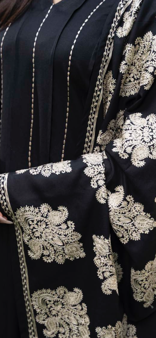 Black Raniya.h 3pc Dhanak Suit