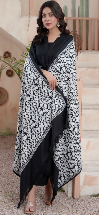 Black Raniya.h 3pc Dhanak Suit