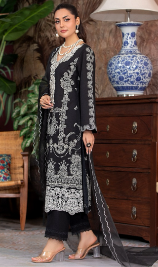 Black & White Viscose Suit