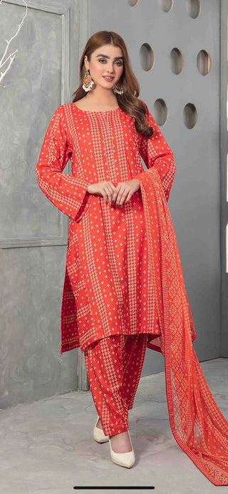 Chunri style Linen 3pc Suit