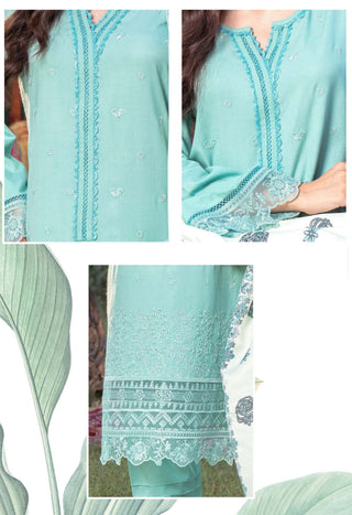 Mint Green Munira 3pc Dhanak Suit