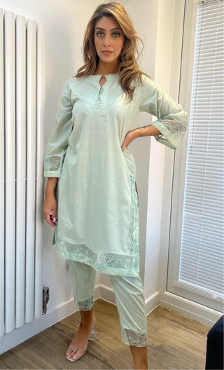 Mint 2pc Lawn Suit