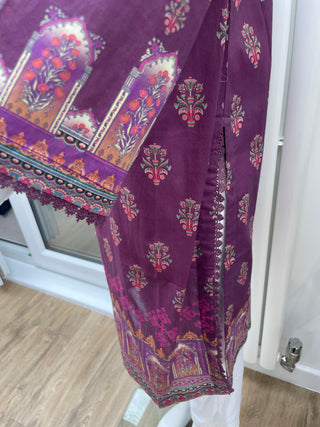 Purple Lawn Kurta