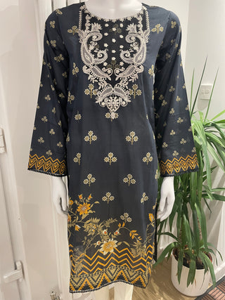 Navy Lawn Kurta